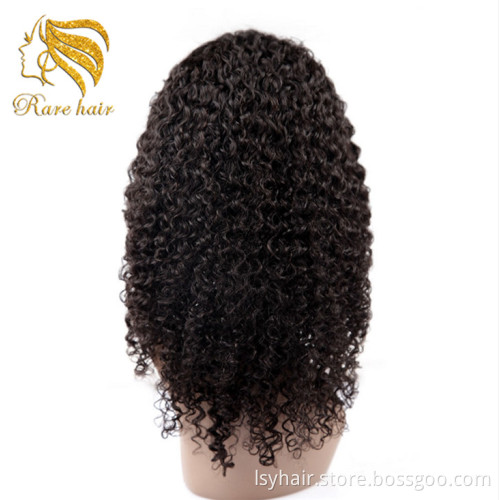 Lsy Hand Tied Full Lace Wig Virgin Pre-Plucked Human Hair Kinky Curly Full Lace Wig With Baby hair